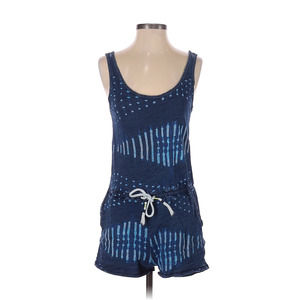 Lucky Lotus Romper 100% Cotton Indigo Blue